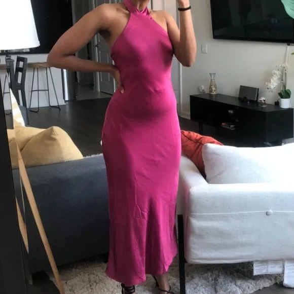 Nasty Gal | Dresses | Nasty Gal Backless Satin Midi Dress